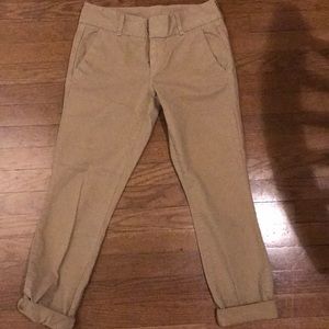 J. Crew khaki cropped pant never worn size 2